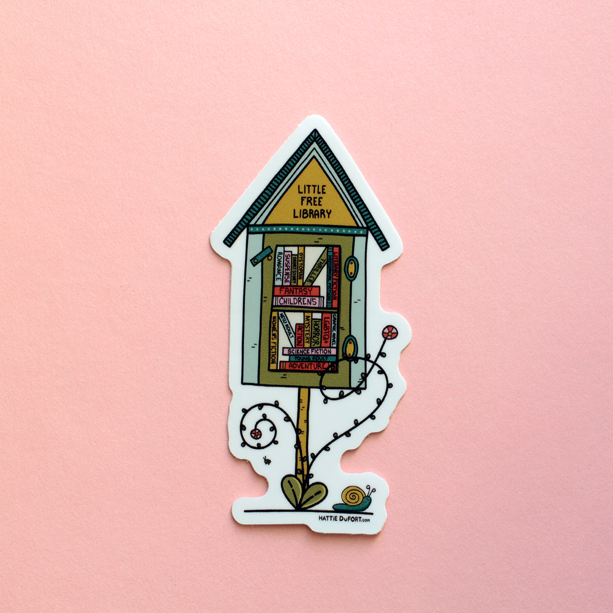 Little Free Library Sticker—Book Genres
