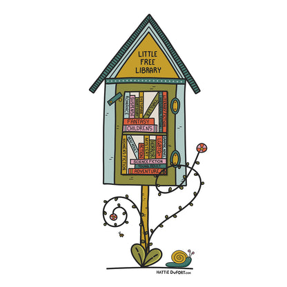 Little Free Library Sticker—Book Genres