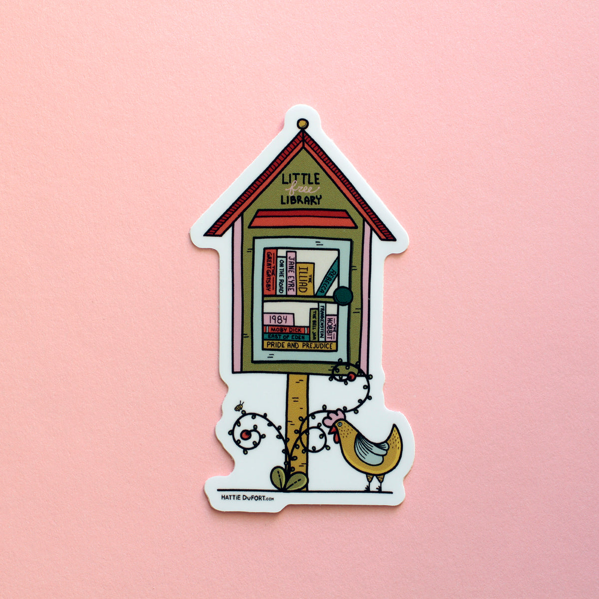 Little Free Library Sticker—Classic Books