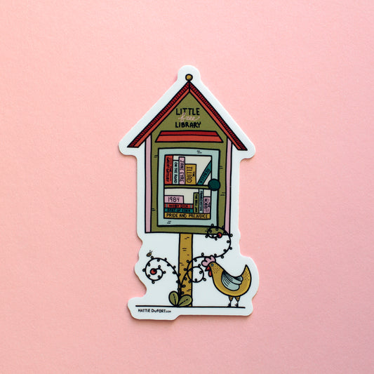 Little Free Library Sticker—Classic Books