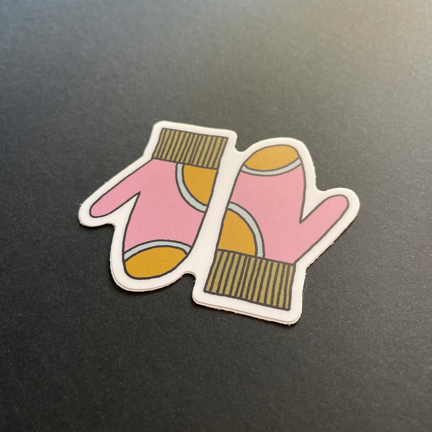 Yellow and Pink Glove Sticker